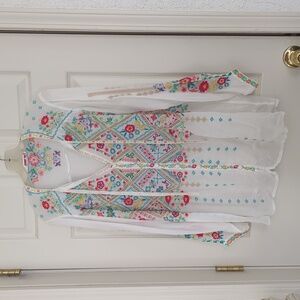 Johnny Was white blouse